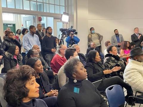 Crowd at Miner Hall Groundbreaking